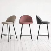 Homie 時尚布藝座墊高腳吧檯椅